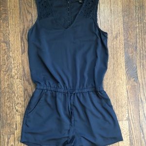 Navy/black (have never been able to tell!) romper